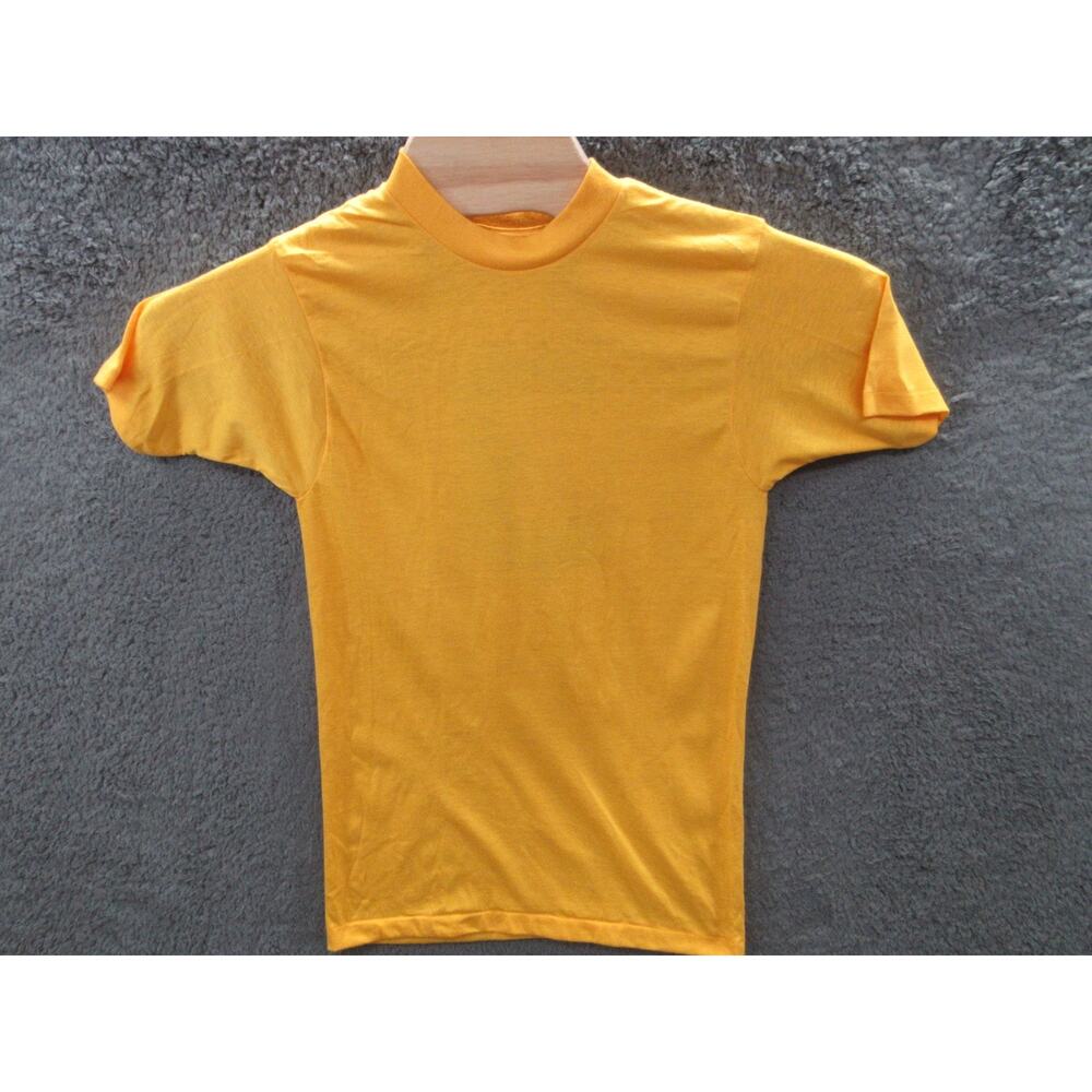 NOS Vintage Single Stitch BANTAM Mens Medium Solid T-shirt #3 on Back - MADE USA